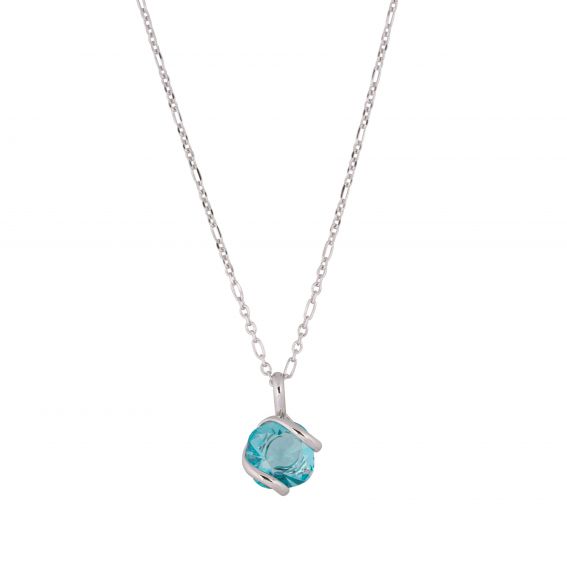 oval Swarovski mint crystal necklace