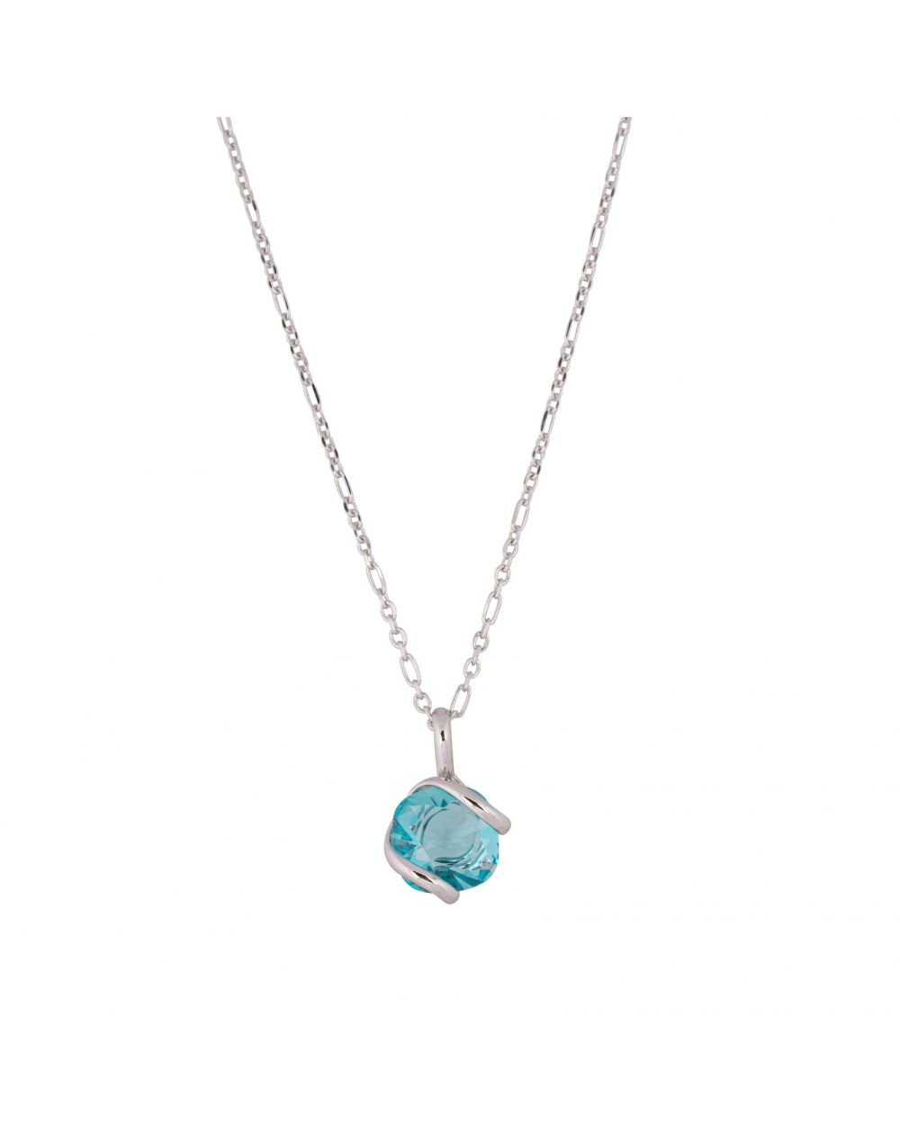 oval Swarovski mint crystal necklace