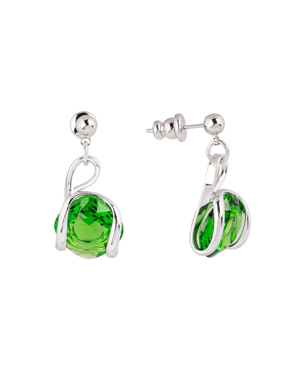 Swarovski blauwe kristallen oorbellen