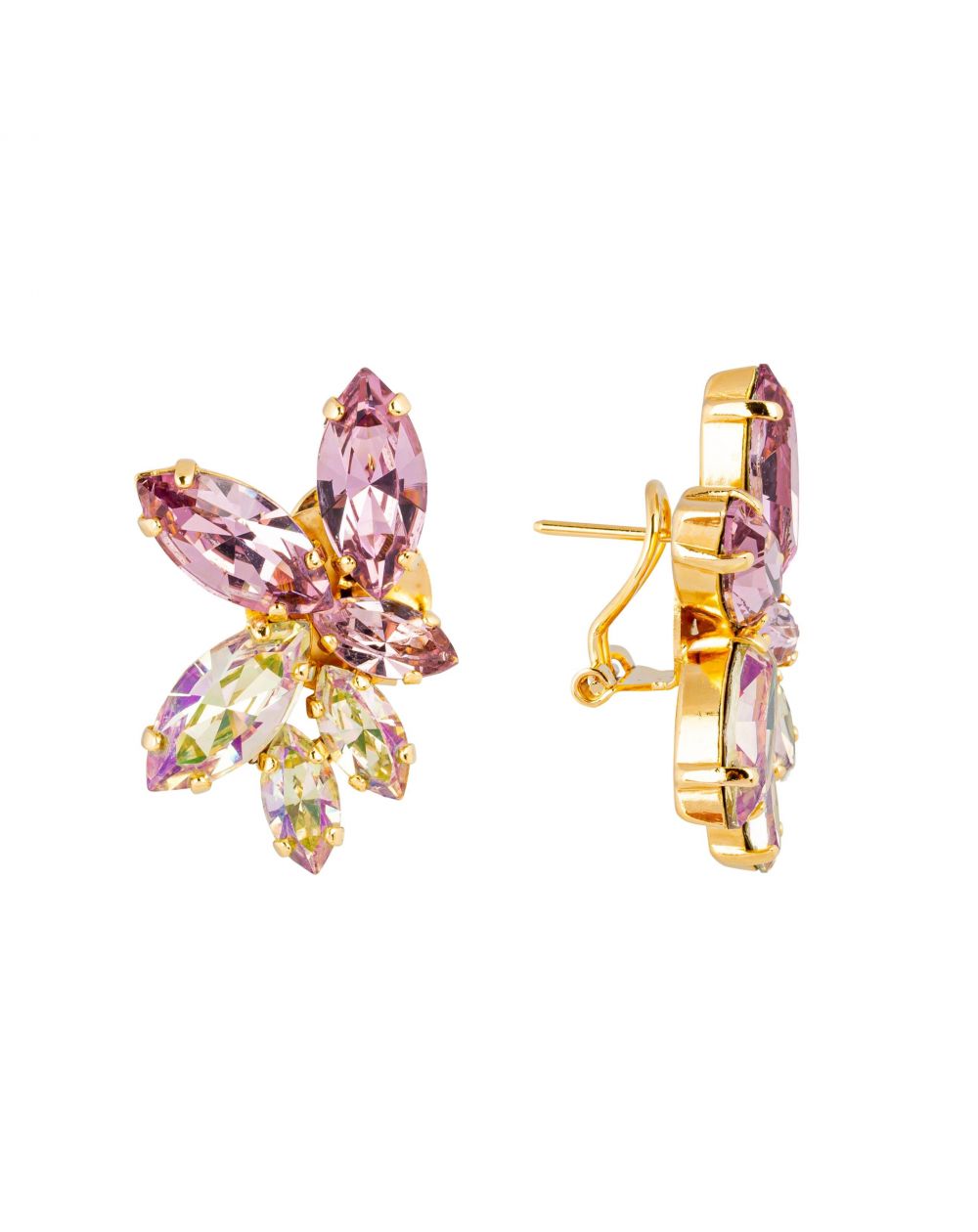 Swarovski blauwe kristallen oorbellen