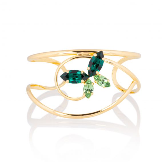 Andrea Marazzini bijoux - Bracelet cristal Swarovski SNavette Emerald Papillon