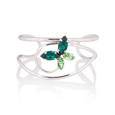Andrea Marazzini bijoux - Bracelet cristal Swarovski Navette Emerald Papillon