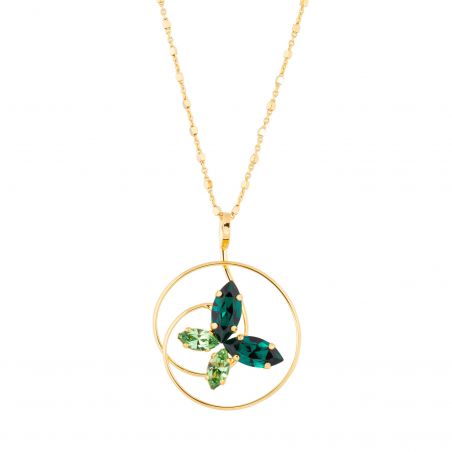 oval Swarovski mint crystal necklace