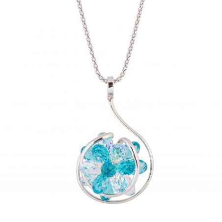 ovale Swarovski munt kristal ketting