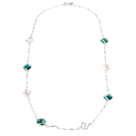 oval Swarovski mint crystal necklace