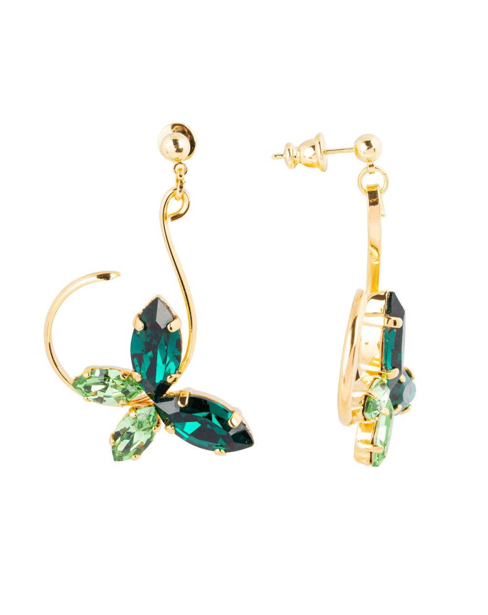 Swarovski blauwe kristallen oorbellen