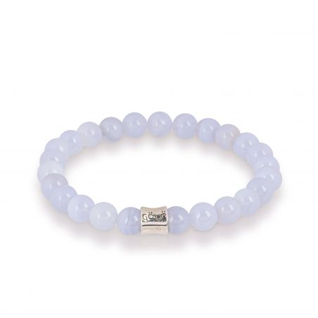 Bracelet Göshö - Agate bleu dentelle - Bracelet en pierres naturelles