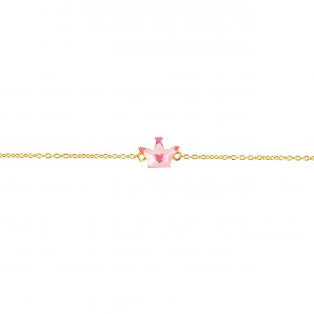 Bracelet couronne avec coeur - Bracelet femme en argent 925