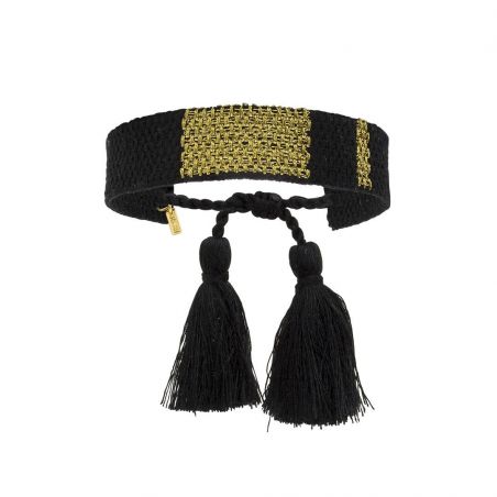 Bracelet MYA BAY - Kilim Doré/Noir - BR-191 - Bijoux Mya Bay