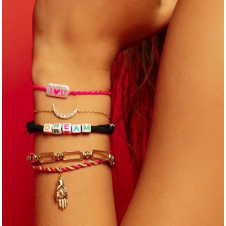 Bracelet MYA BAY - Bandana Dream - Noir - BR-187 - Bijoux Mya Bay