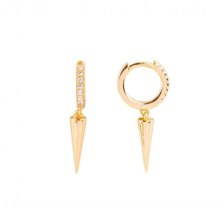 Boucles d'oreilles pointe avec pierres - Bijoux en argent 925