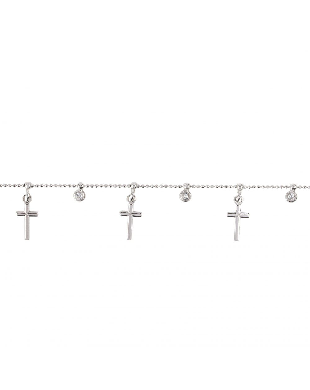 Bracelet maille corde avec billesBracelet croix et pierres