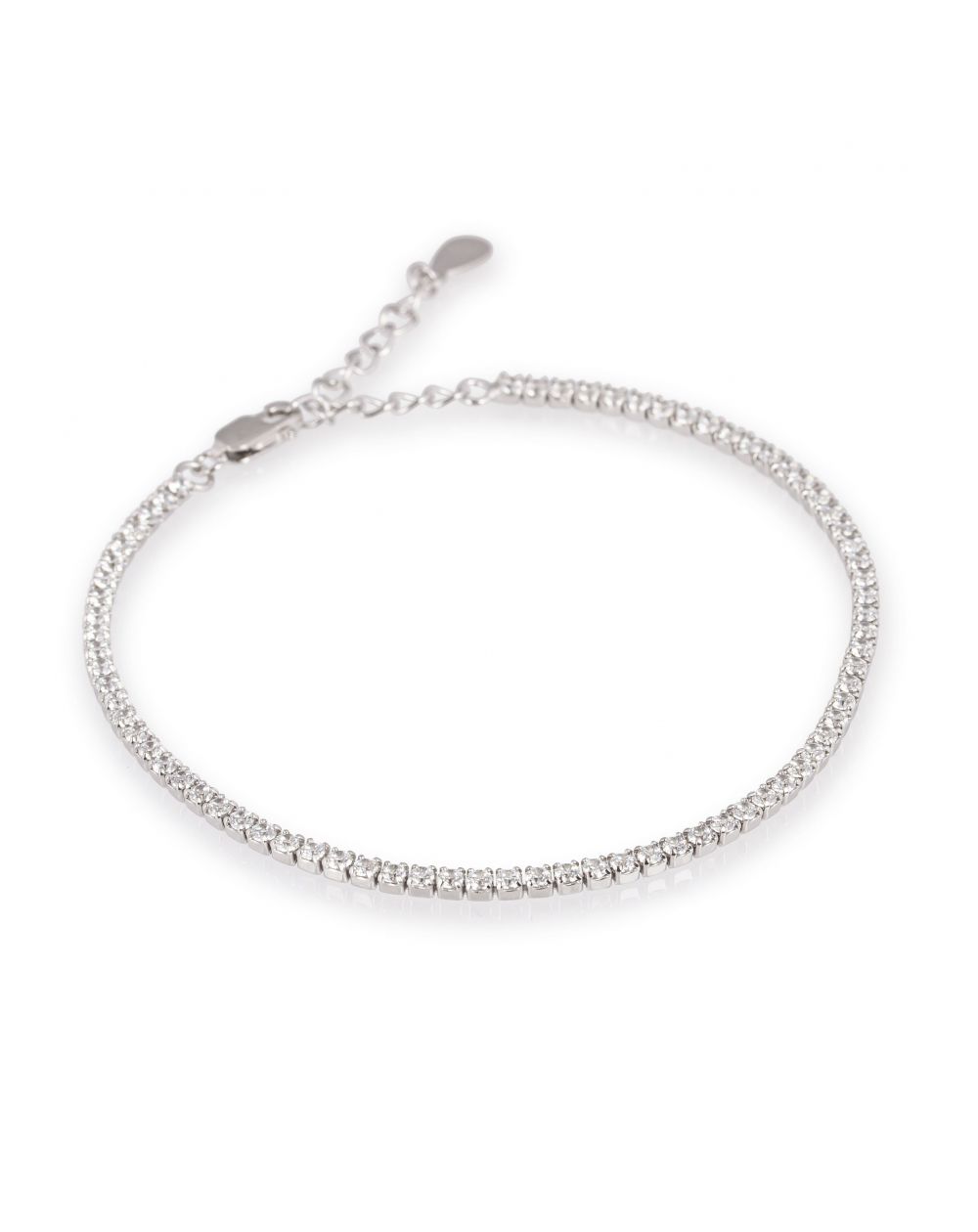Bracelet tennis ajustable avec pierres - Bracelet en argent 925