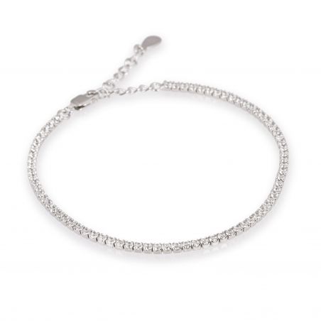 Bracelet tennis ajustable avec pierres - Bracelet en argent 925
