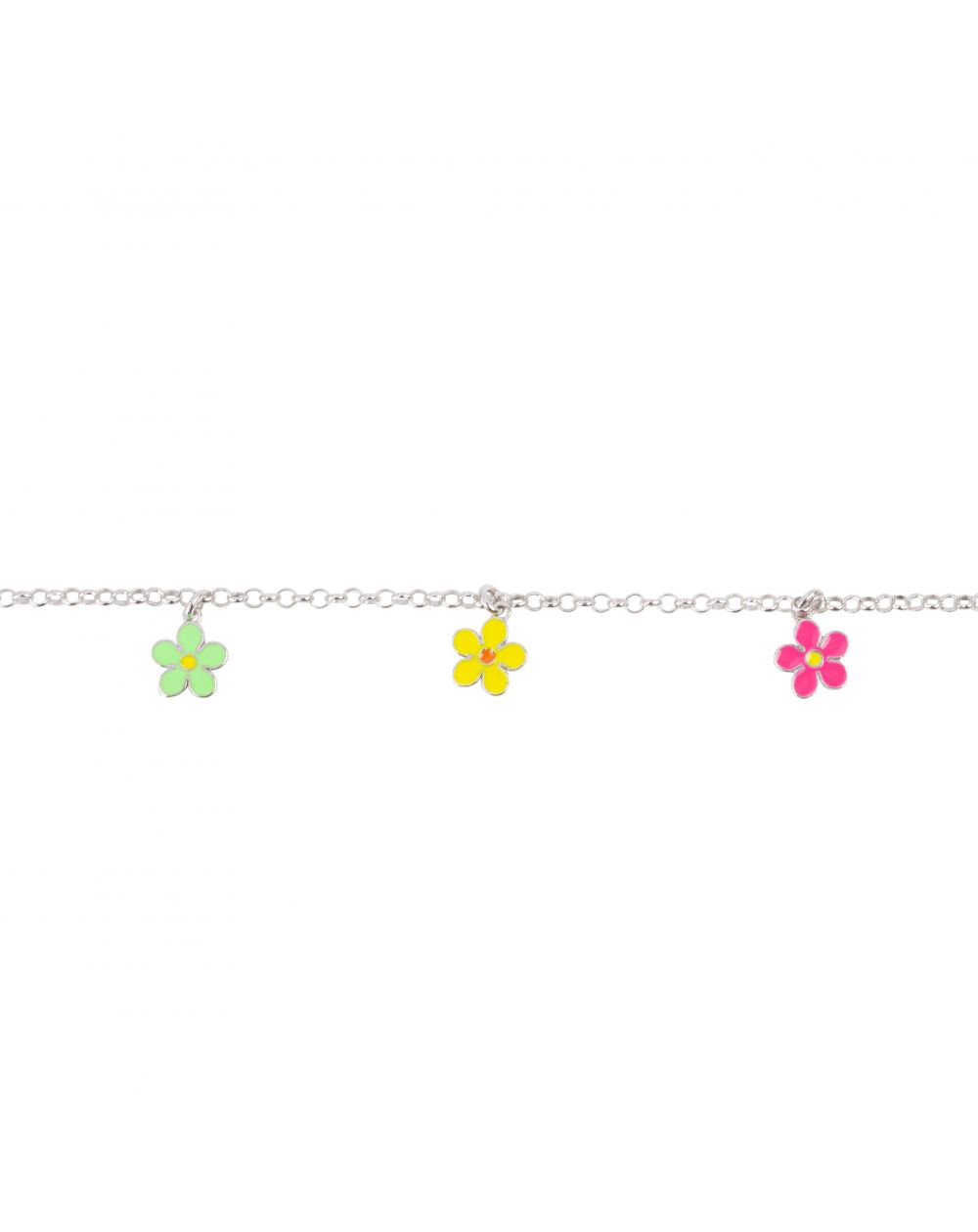 Bracelet enfant 3 fleurs - Bracelet en argent 925