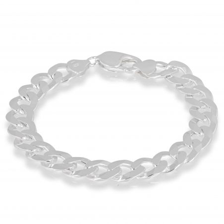 Bracelet homme maille gourmette 1cm - Bracelet en argent 925