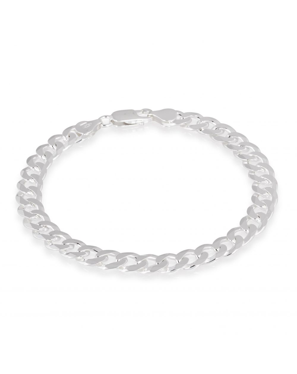 Bracelet homme maille gourmette 7,5mm - Bracelet en argent 925