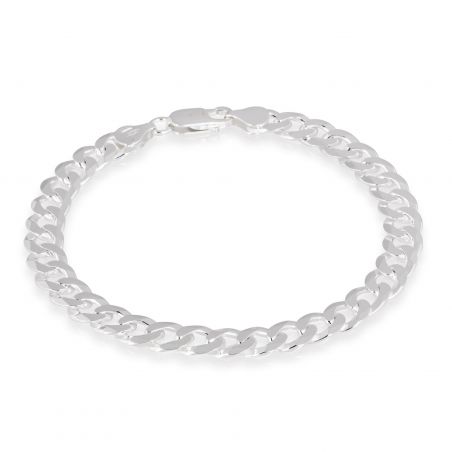 Bracelet homme maille gourmette 7,5mm - Bracelet en argent 925