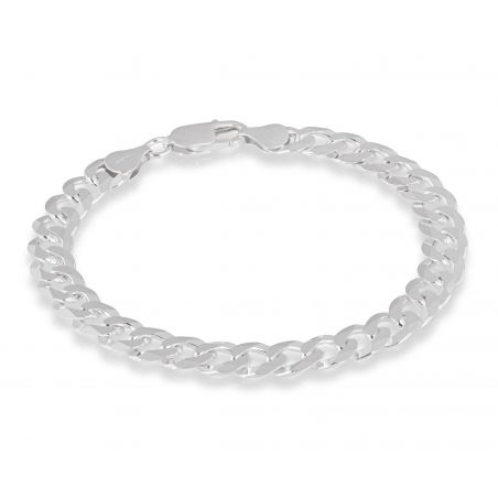 Bracelet homme maille figaro 3+1 large - 10mm - Bracelet en argent 925