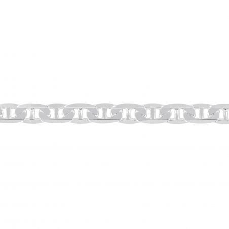 Bracelet homme maille marine plate - 7mm - Bracelet en argent 925