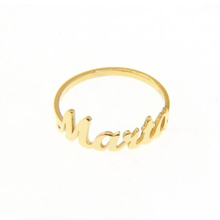Bague prénom or jaune 18k - Bijoux Personnalisables