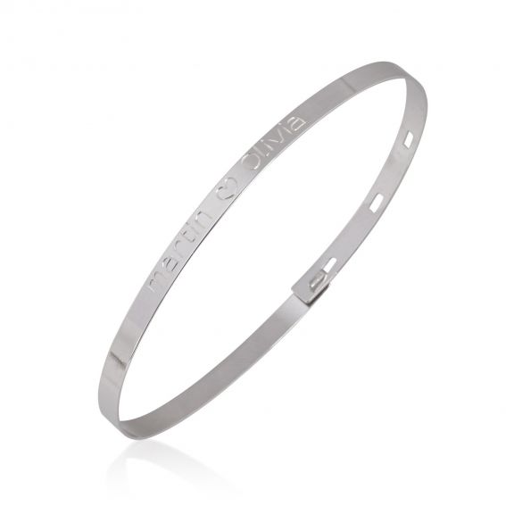 Silver name bracelet