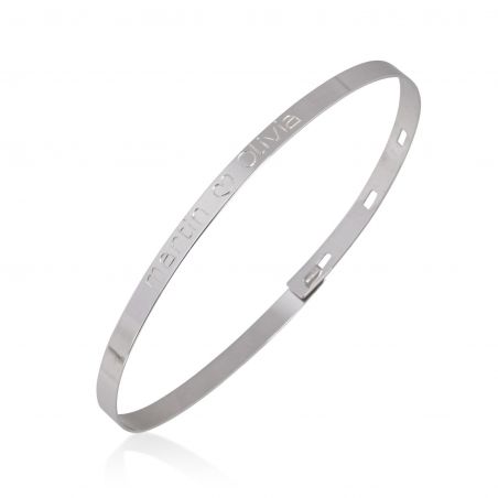 Silver name bracelet