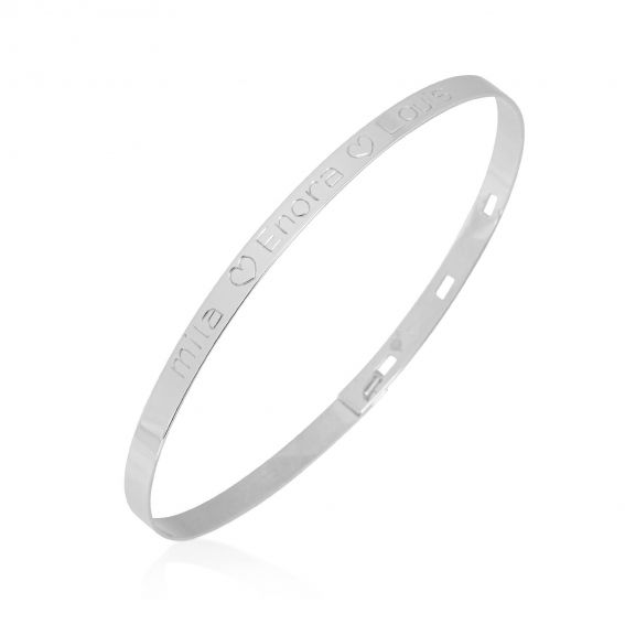 Silver name bracelet