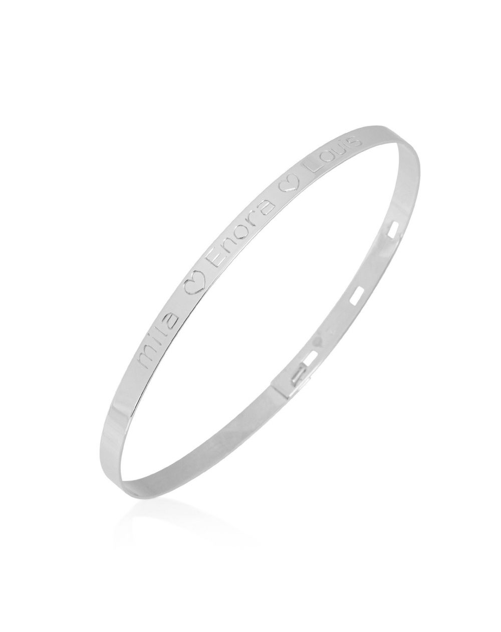 Silver name bracelet