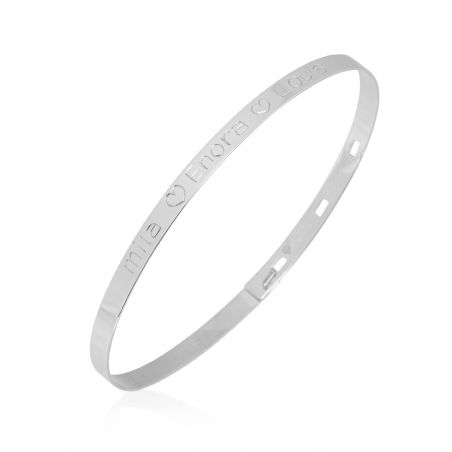 Bracelet prénom en argent - Bracelet personnalisable, Bijoux en argent