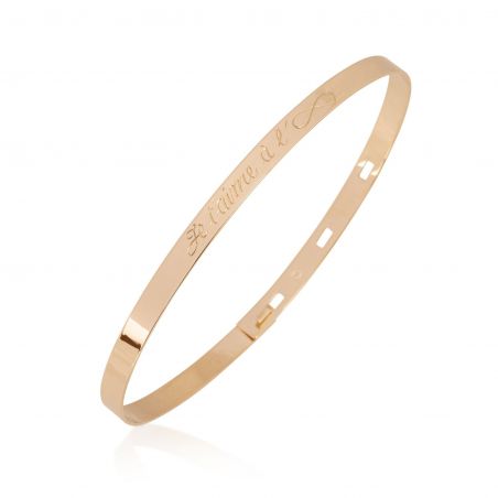 Jonc doré à personnaliser - Bracelet personnalisable, Bijoux plaqué or 18k