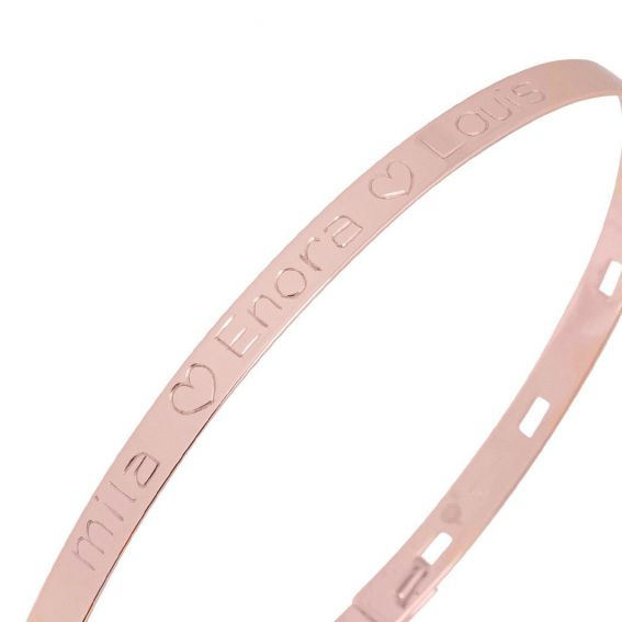 Jonc doré à personnaliser - Bracelet personnalisable, Bijoux plaqué or 18k