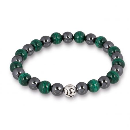 Bracelet Göshö [Blessures] Hématite/Malachite - Pierres naturelles