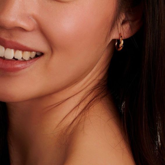 Boucle d'oreille Serendipity - 12 diamants - Bijoux en argent 925