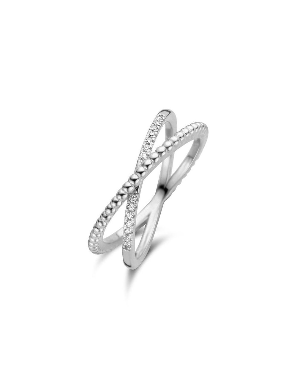 Bague Destiny Diamanti Per tutti - Bague en argent avec 14 diamants
