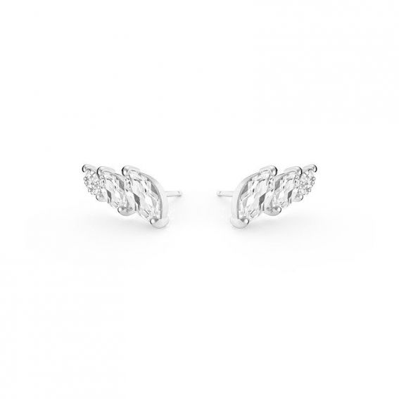 Boucles d'oreilles Miracle - 8 diamants - Bijoux en argent 925
