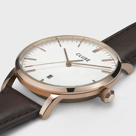 Montre CLUSE - Aravis Leather Brown, Rose Gold - CW0101501002