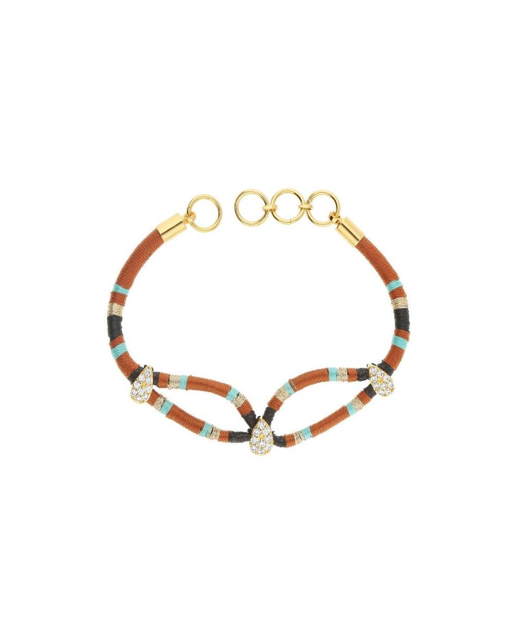 Bracelet Hipanema Lien Marek Caramel - Bijoux de la marque Hipanema