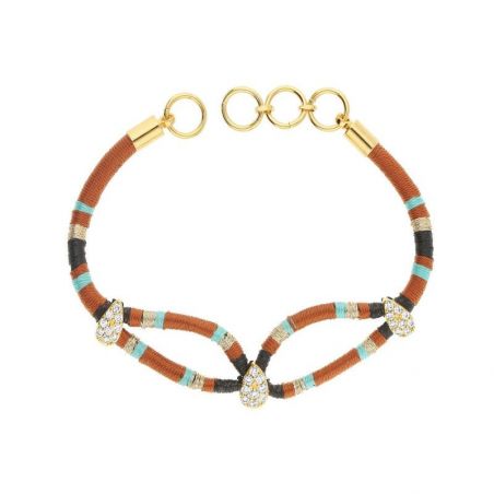 Bracelet Hipanema Lien Marek Caramel - Bijoux de la marque Hipanema