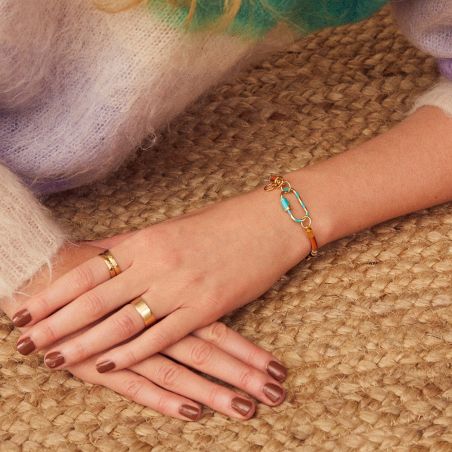 Bracelet Hipanema Lien Marek Caramel - Bijoux de la marque Hipanema