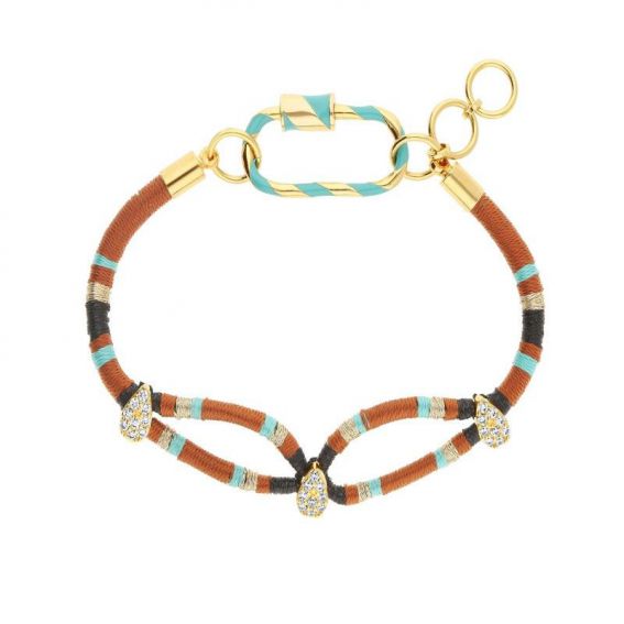 Bracelet Hipanema Lien Marek Caramel - Bijoux de la marque Hipanema