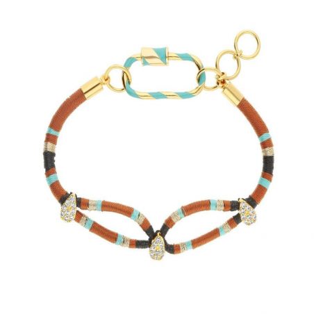 Bracelet Hipanema Lien Marek Caramel - Bijoux de la marque Hipanema