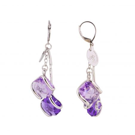 Boucles d'oreille Andrea Marazzini - Octagon Lilla/Violet Double