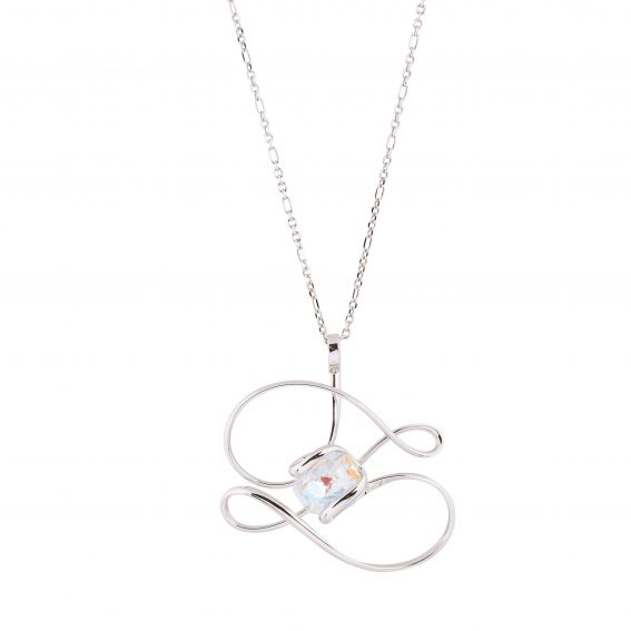 ovale Swarovski munt kristal ketting