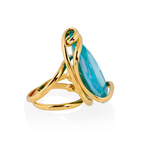 Andrea Marazzini - Bague cristal Swarovski New Drop Laguna Delite