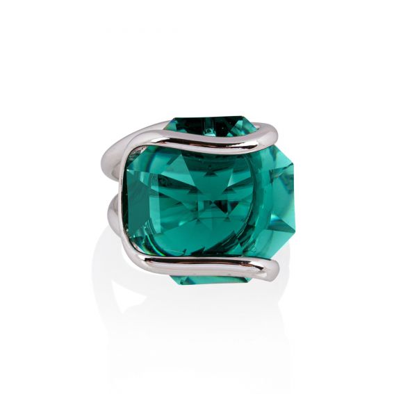 Andrea Marazzini - Bague cristal Swarovski Octagon Emerald