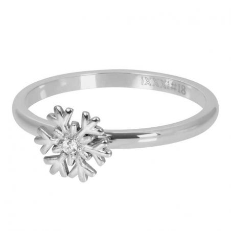 Flocon de neige argenté 2mm | Bagues de la marque iXXXi
