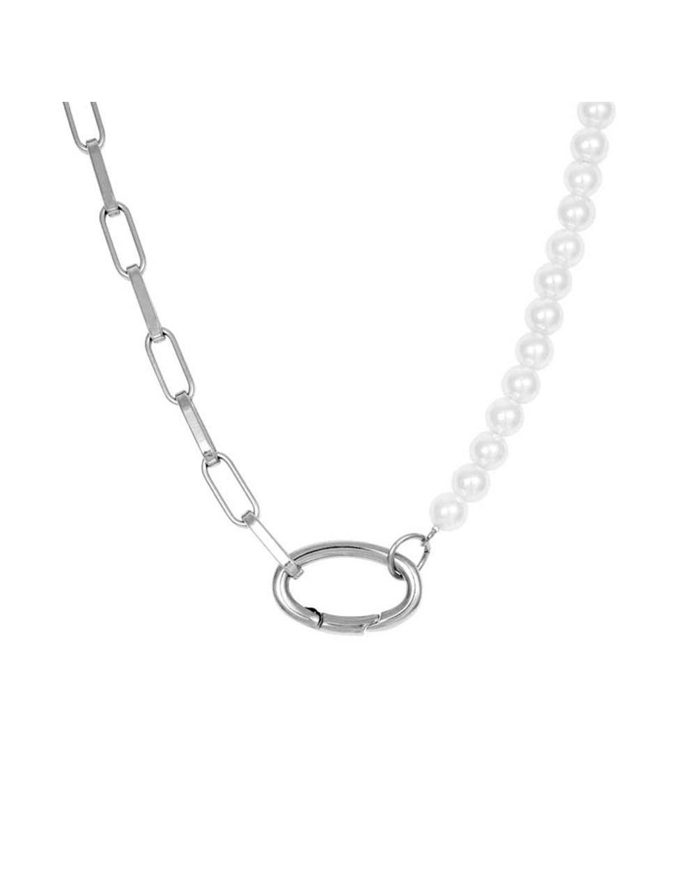 Collier iXXXi Square Chain perle | Collier de la marque iXXXi