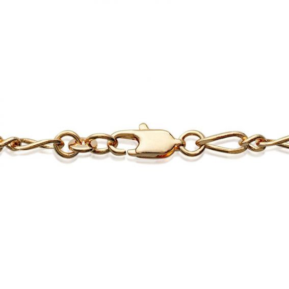 Bracelet pl-or 750 3mic perles imit