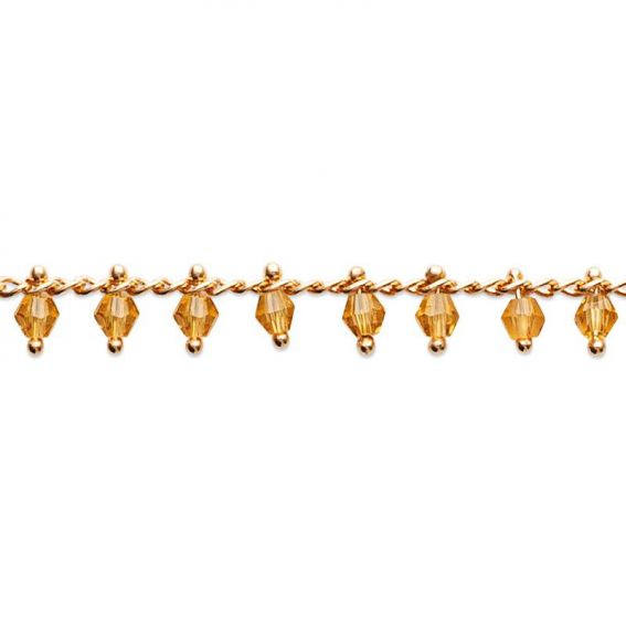 Bracelet pl-or 750 3mic cristal